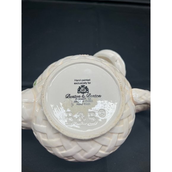 Burton and Burton Hand Painted FLower Garden Tea Pot - Picture 5 of 6